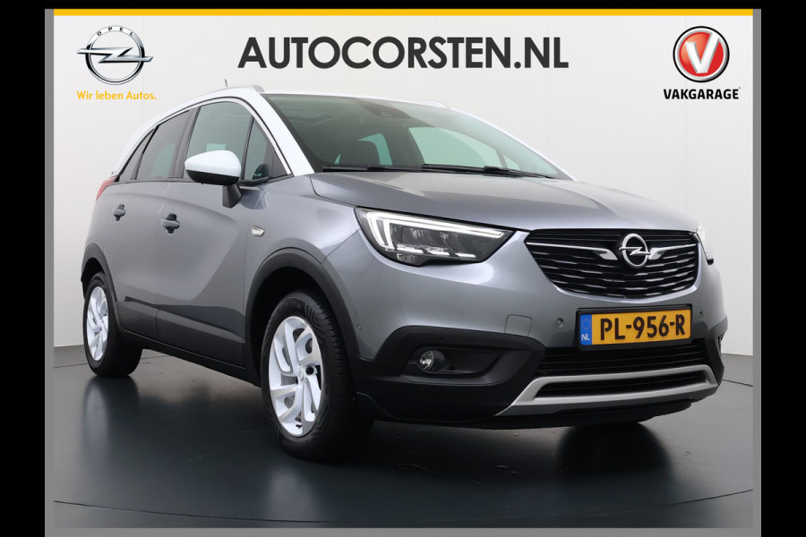 Opel Crossland X T 111PK AUT-6 Pano-Dak Pdc Trekhaak Navi Ecc HUD Apple Carplay Android Auto 360°Camera Bord-Herkenning Head-Up Display Innovatio AGR-Comfort Stoelen Lmv Cruise Control Isofix DAB+ Bluetooth Lane Assist Led Head-Up-Display Super-compleet Origineel Nederlandse Auto Distributieriem is vervangen!