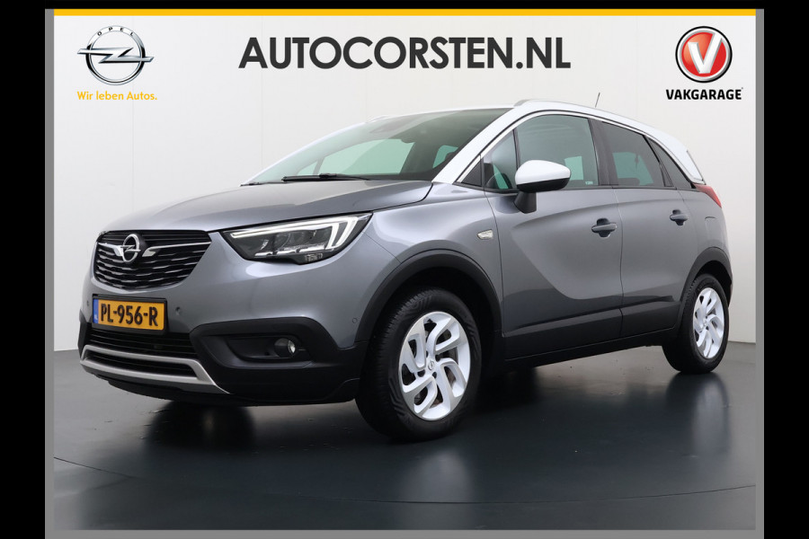 Opel Crossland X T 111PK AUT-6 Pano-Dak Pdc Trekhaak Navi Ecc HUD Apple Carplay Android Auto 360°Camera Bord-Herkenning Head-Up Display Innovatio AGR-Comfort Stoelen Lmv Cruise Control Isofix DAB+ Bluetooth Lane Assist Led Head-Up-Display Super-compleet Origineel Nederlandse Auto Distributieriem is vervangen!