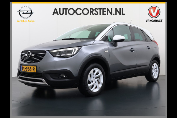 Opel Crossland X T 111PK AUT-6 Pano-Dak Pdc Trekhaak Navi Ecc HUD Apple Carplay Android Auto 360°Camera Bord-Herkenning Head-Up Display Innovatio AGR-Comfort Stoelen Lmv Cruise Control Isofix DAB+ Bluetooth Lane Assist Led Head-Up-Display Super-compleet Origineel Nederlandse Auto Distributieriem is vervangen!