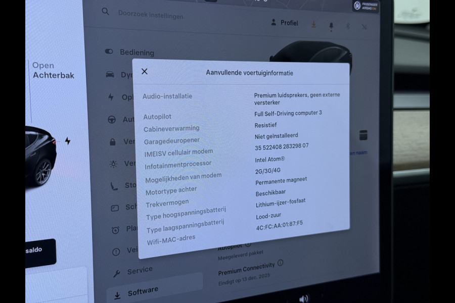 Tesla Model 3 RWD SR+ 325PK Trekhaak Lmv 18" AutoPilot FSD Leder Pano-dak Adaptive-Cruise Camera's Elektr.-Stuur+Stoelen+Spiegels+Geheugen+Eas SOH 92% Navi LED Comfortstoelen ACC DAB Voorverwarmen interieur via App Keyless One-Pedal-Drive 1e Eigenaar Origineel Nederlandse Auto 1.584kg licht!