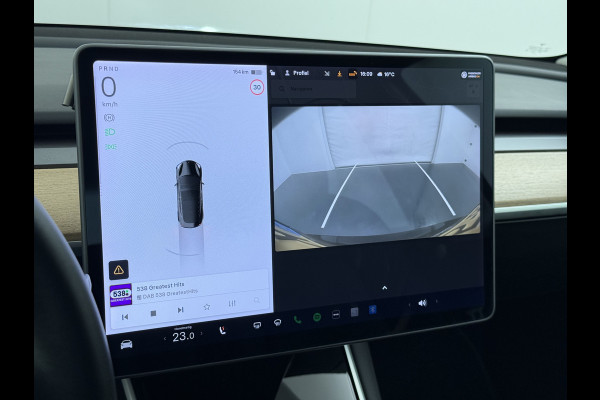 Tesla Model 3 RWD SR+ 325PK Trekhaak Lmv 18" AutoPilot FSD Leder Pano-dak Adaptive-Cruise Camera's Elektr.-Stuur+Stoelen+Spiegels+Geheugen+Eas SOH 92% Navi LED Comfortstoelen ACC DAB Voorverwarmen interieur via App Keyless One-Pedal-Drive 1e Eigenaar Origineel Nederlandse Auto 1.584kg licht!