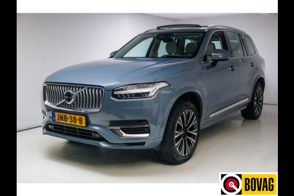 Volvo XC90 2.0 T8 Recharge AWD Ultimate Bright 456 PK Long range | 7 persoons! | Pano | Leer | Headup | All-season Harman Kardon, Stoel-, stuur- & achterbankverw, Elec. voorstoelen met geheugen, Pilot assist, 360 Camera