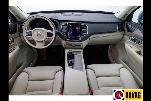 Volvo XC90 2.0 T8 Recharge AWD Ultimate Bright 456 PK Long range | 7 persoons! | Pano | Leer | Headup | All-season Harman Kardon, Stoel-, stuur- & achterbankverw, Elec. voorstoelen met geheugen, Pilot assist, 360 Camera
