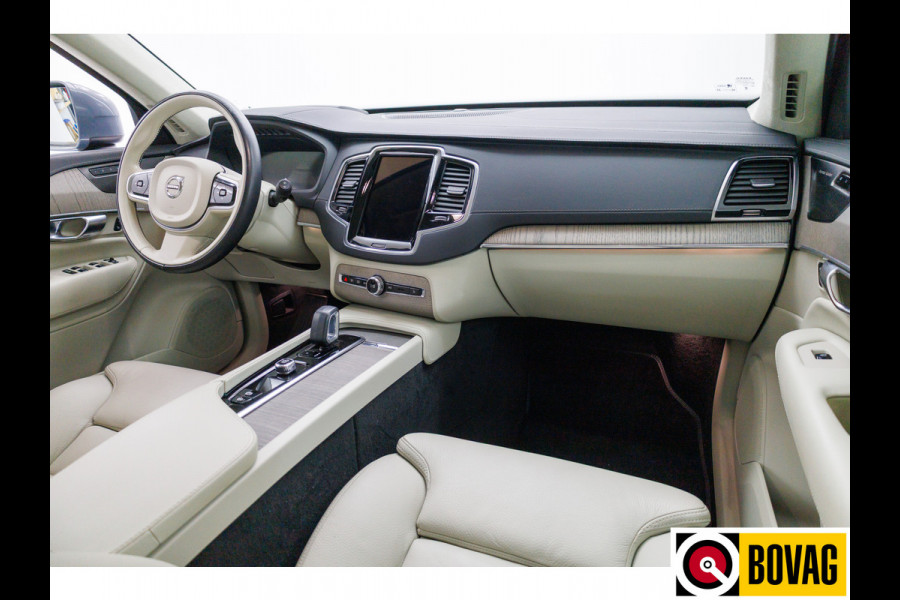Volvo XC90 2.0 T8 Recharge AWD Ultimate Bright 456 PK Long range | 7 persoons! | Pano | Leer | Headup | All-season Harman Kardon, Stoel-, stuur- & achterbankverw, Elec. voorstoelen met geheugen, Pilot assist, 360 Camera