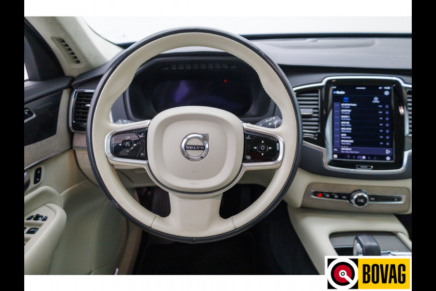 Volvo XC90 2.0 T8 Recharge AWD Ultimate Bright 456 PK Long range | 7 persoons! | Pano | Leer | Headup | All-season Harman Kardon, Stoel-, stuur- & achterbankverw, Elec. voorstoelen met geheugen, Pilot assist, 360 Camera