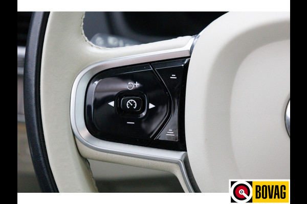 Volvo XC90 2.0 T8 Recharge AWD Ultimate Bright 456 PK Long range | 7 persoons! | Pano | Leer | Headup | All-season Harman Kardon, Stoel-, stuur- & achterbankverw, Elec. voorstoelen met geheugen, Pilot assist, 360 Camera