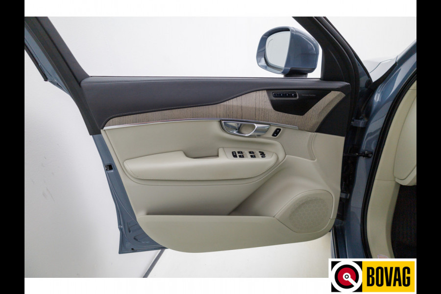 Volvo XC90 2.0 T8 Recharge AWD Ultimate Bright 456 PK Long range | 7 persoons! | Pano | Leer | Headup | All-season Harman Kardon, Stoel-, stuur- & achterbankverw, Elec. voorstoelen met geheugen, Pilot assist, 360 Camera