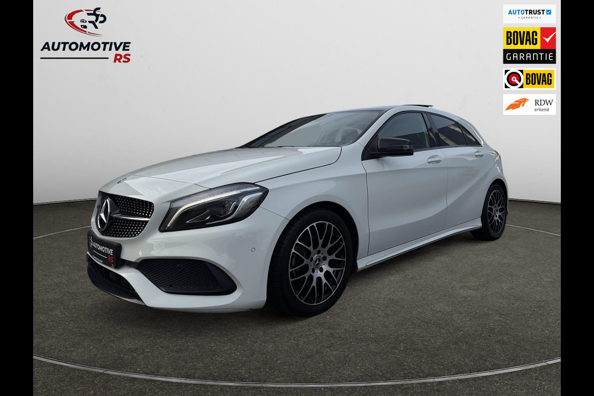 Mercedes-Benz A-Klasse 180 AMG-Line Pano Sportstoelen Led Navi Camera Parkeersensor V+A Cruise Control Sfeerverlichting