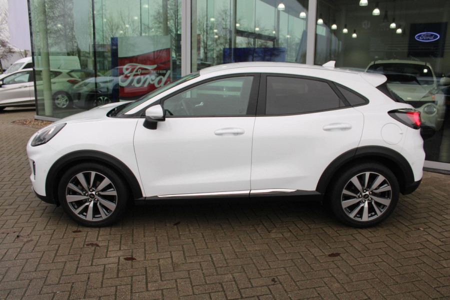 Ford Puma 1.0 EcoBoost 125 PK Hybrid Titanium X | Winterpack | Adaptieve Cruise Control | Massagestoelen | Electrische Achterklep | Camera | Climate Control | Navigatie | PDC V+A | BLIS