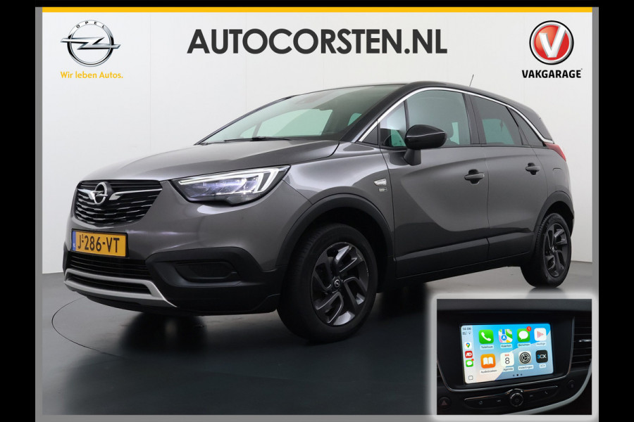 Opel Crossland X 1.2T 111PK Edition 2020 Apple Carplay Android Auto Navi* Airco LED-v+a Cruise Control Regen-Lichtsensor Edition 2020 Lane Assist Lmv Privacy Glas Two-tone Lak Isofix Distributie-riem bij 76.000 vervangen! 1e Eigenaar Origineel Nederlandse Auto