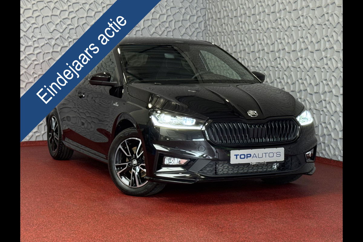 Škoda Fabia 1.0 TSI 116PK MONTE CARLO BLACK CAMERA LED STOEL/STUUR VERW ADAP, CRUISE VIC.COCKPIT 03/2025