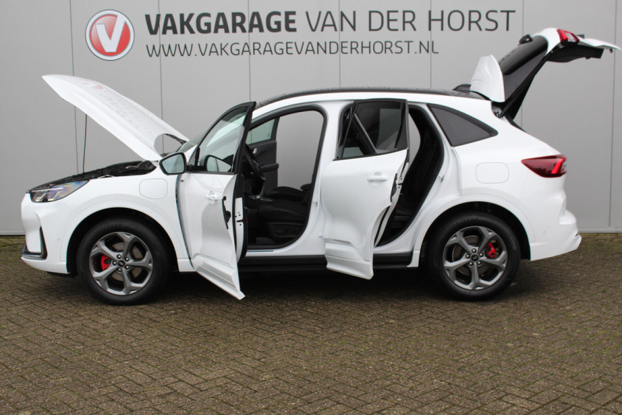 Ford Kuga 2.5-243pk PHEV ST-Line X. Van €. 54.937,- voor €. 43.735,- ! Trekgewicht van 2.100kg ! Elektr. verstelb. AGR stoelen voor, Stoel-, stuur-, voorraam- en achterbank verwarming, Elektr. panorama/schuif-kanteldak , Trekhaak elektr. wegklapbaar, B&O soundsyst. etc.