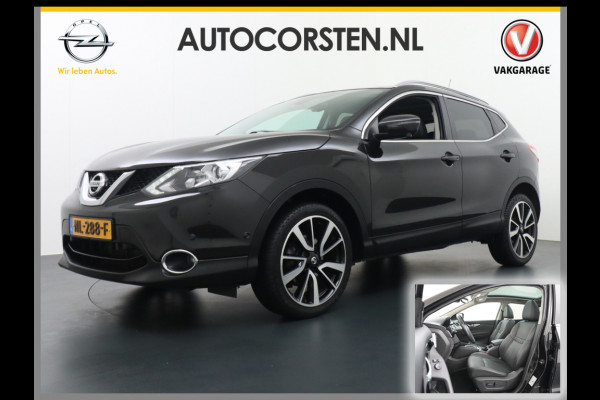 Nissan QASHQAI DIG-T 116PK AUT. Pano-Dak Leer+Elektr.+Verwarmd 360°Camera Automaat Navi TrekhaakPdc Tekna Lmv Led Stoelverwarming Bluetooth Isofix Origineel Nederlandse Auto