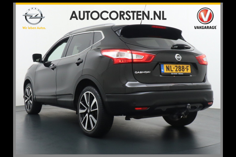 Nissan QASHQAI DIG-T 116PK AUT. Pano-Dak Leer+Elektr.+Verwarmd 360°Camera Automaat Navi TrekhaakPdc Tekna Lmv Led Stoelverwarming Bluetooth Isofix Origineel Nederlandse Auto