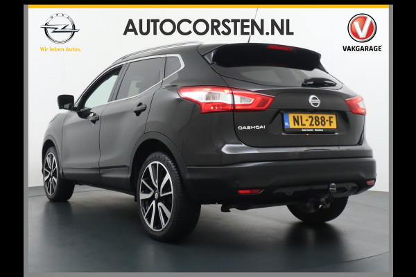 Nissan QASHQAI DIG-T 116PK AUT. Pano-Dak Leer+Elektr.+Verwarmd 360°Camera Automaat Navi TrekhaakPdc Tekna Lmv Led Stoelverwarming Bluetooth Isofix Origineel Nederlandse Auto
