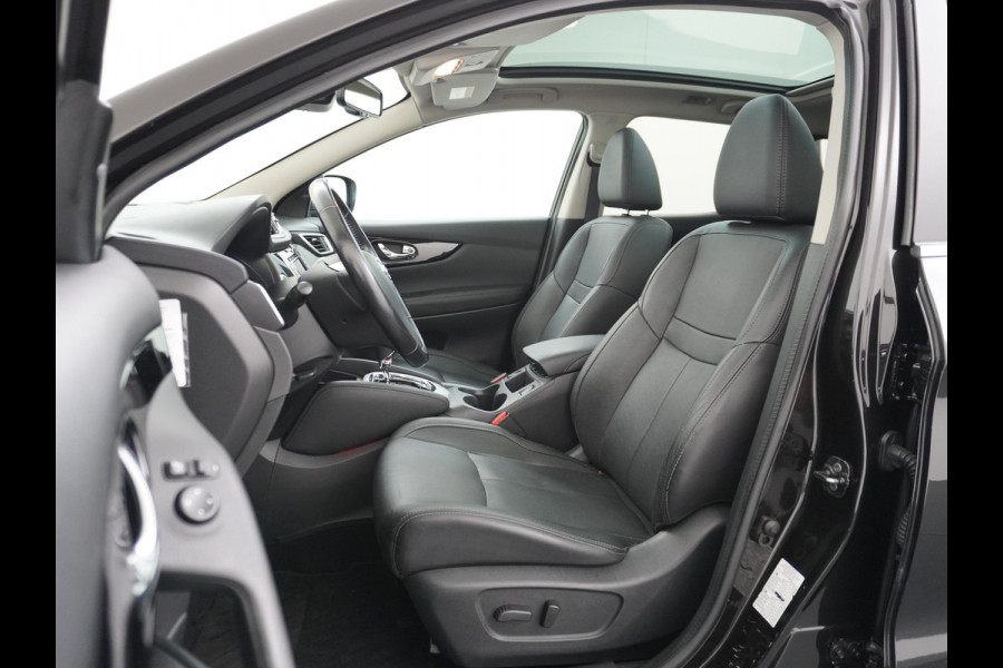 Nissan QASHQAI DIG-T 116PK AUT. Pano-Dak Leer+Elektr.+Verwarmd 360°Camera Automaat Navi TrekhaakPdc Tekna Lmv Led Stoelverwarming Bluetooth Isofix Origineel Nederlandse Auto