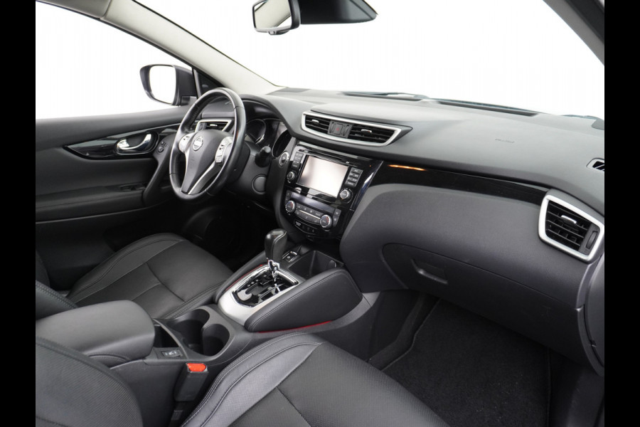 Nissan QASHQAI DIG-T 116PK AUT. Pano-Dak Leer+Elektr.+Verwarmd 360°Camera Automaat Navi TrekhaakPdc Tekna Lmv Led Stoelverwarming Bluetooth Isofix Origineel Nederlandse Auto