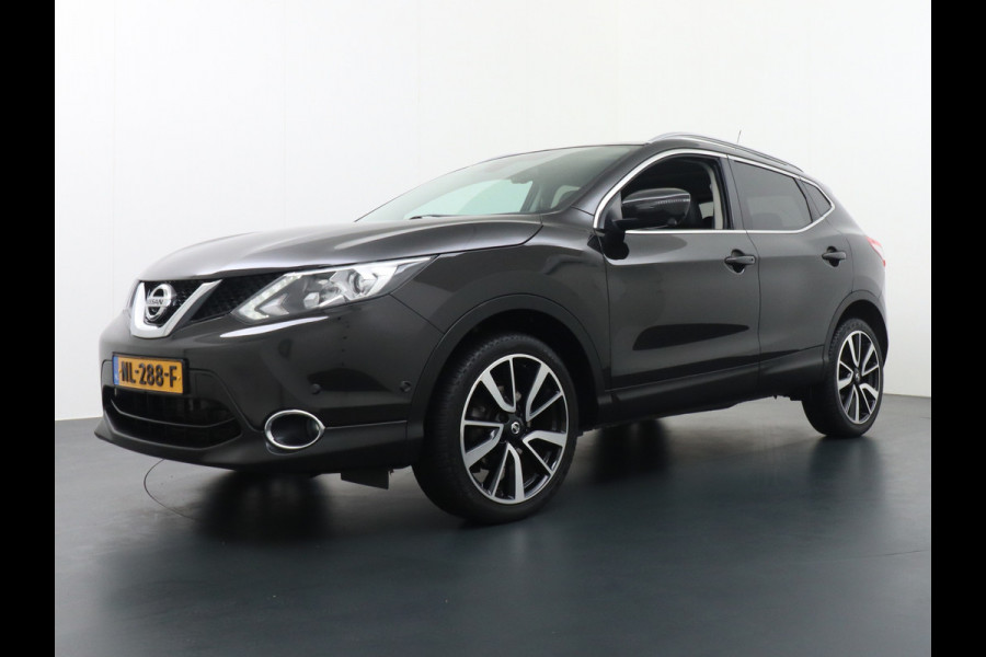 Nissan QASHQAI DIG-T 116PK AUT. Pano-Dak Leer+Elektr.+Verwarmd 360°Camera Automaat Navi TrekhaakPdc Tekna Lmv Led Stoelverwarming Bluetooth Isofix Origineel Nederlandse Auto