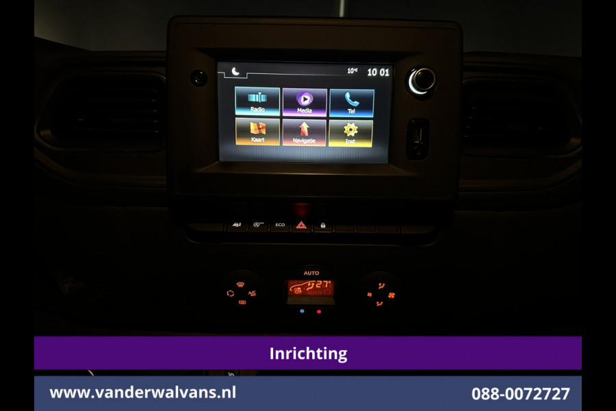 Opel Movano 2.3 Turbo 150pk L2H2 Inrichting Euro6 Airco | Navigatie | LED | Cruisecontrol | 2500kg Trekhaak Parkeersensoren, Bijrijdersbank