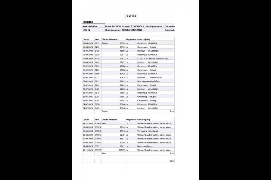 Hyundai Tucson 1.6 T-GDI HEV N Line Sky AUTOMAAT / STOEL VERWARMING + KOELING / PANO / CAMERA