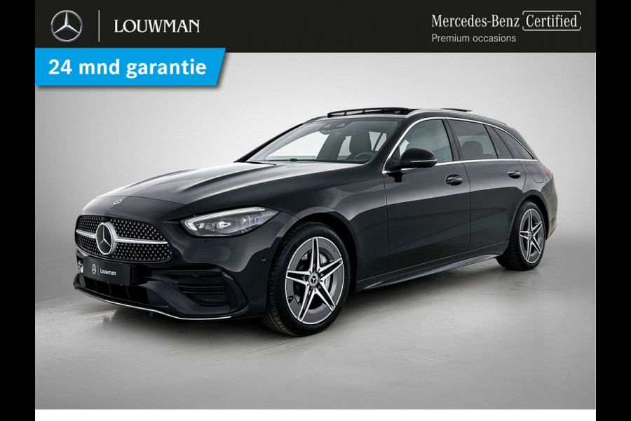Mercedes-Benz C-Klasse Estate 300 e AMG Plug-In Hybride AMG Line | Trekhaak | Panorama Schuif-Kanteldak | Digital Licht | Rijassistentiepakket Plus incl. PRE-SAFE Inclusief 24 maanden MB Certified garantie voor Europa.