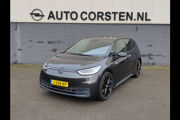 Volkswagen ID.3 First Max 58kWh Pano-dak Adap.Cruise Apple Carplay Android Camera PDC Ergo Active-Stoel Navi-Pro Ecc Stoel-Stuurverwarming Elek.Stoelen Lmv Privacy Glas Keyless Advanced Led-Achterlicht dynamisch Matrix Led Origineel Nederlandse Auto Zeer compleet Nieuwprijs €49.176,-