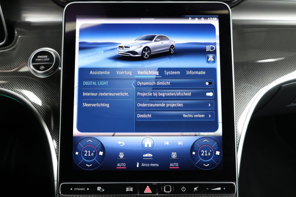 Mercedes-Benz C-Klasse 200 AMG Line BTW/LED/VIRTUAL/SFEER/PANORAMADAK/LEER+S.VERWARMING+MEMORY/CAM/LINE/ACC/ECC/12 MDN GARANTIE!