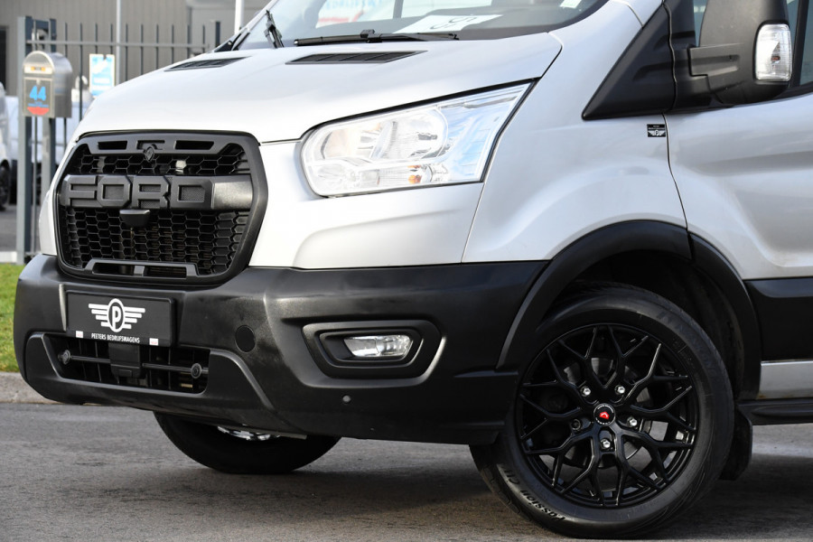 Ford Transit 350 2.0 TDCI L3H2 Raptor Edition Camera, Cruise, Carplay, 170pk, Trekhaak, Multimedia, Sensoren, Uniek!