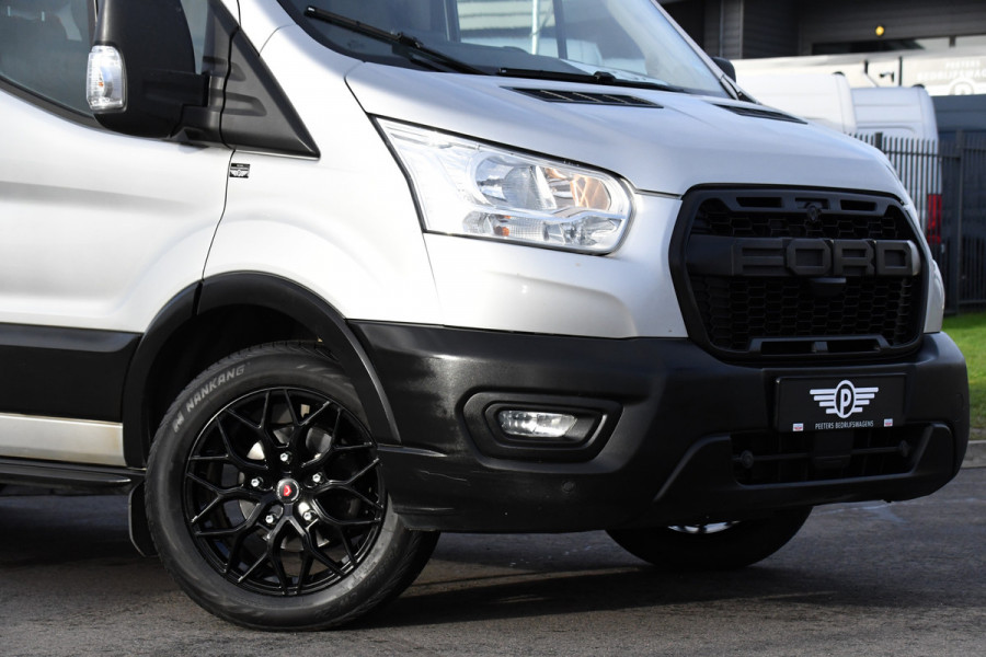 Ford Transit 350 2.0 TDCI L3H2 Raptor Edition Camera, Cruise, Carplay, 170pk, Trekhaak, Multimedia, Sensoren, Uniek!