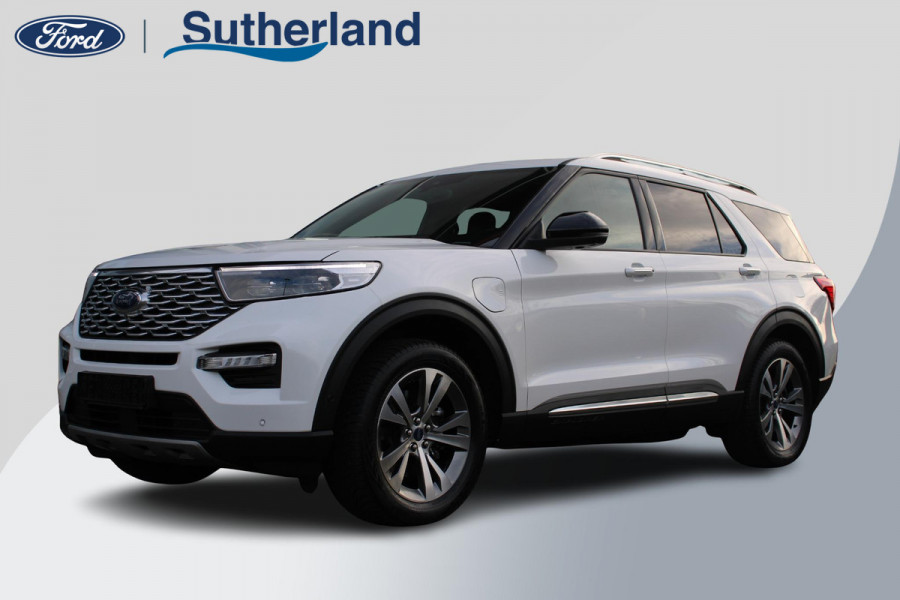 Ford Explorer 3.0 V6 EcoBoost PHEV Platinum | Trekhaak | Stoelverwarming + Koeling | 360 Camera | Adaptive Cruise Control | Climate Control | Navigatie |