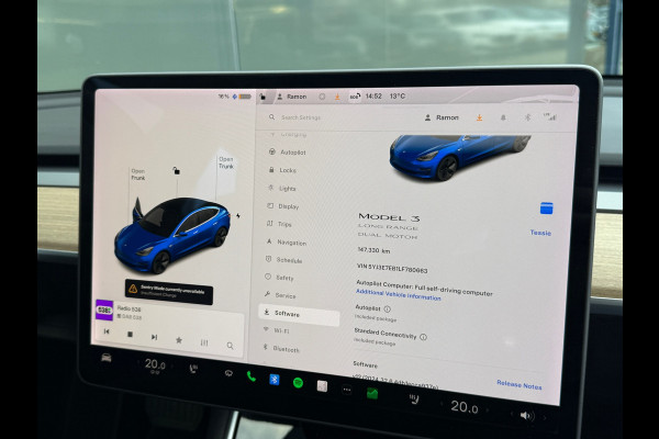 Tesla Model 3 Long Range AWD 75 kWh 90% SOH Dual Motor Autopilot