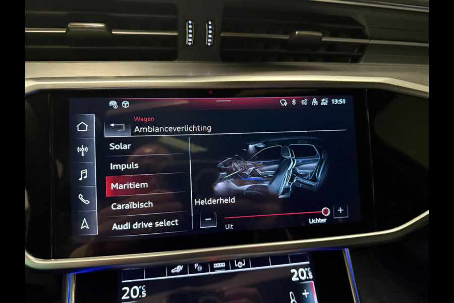 Audi A6 Avant 55 TFSI e-quattro 3X S-LINE BLACK-LINE PANO/B&O/SFEERVERL/M-STOELEN/NAVI/DAB/CARPLAY///