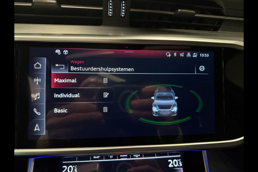 Audi A6 Avant 55 TFSI e-quattro 3X S-LINE BLACK-LINE PANO/B&O/SFEERVERL/M-STOELEN/NAVI/DAB/CARPLAY///