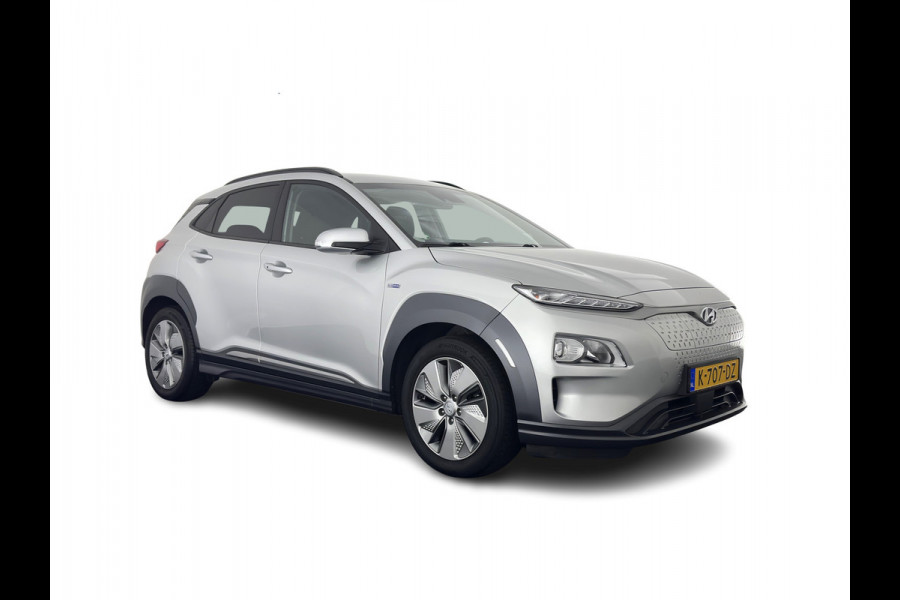 Hyundai Kona EV Fashion 64 kWh (3-Fase) {SOH-100%} (INCL-BTW)  Aut * HEATPUMP | NAVI-FULLMAP | LEATHER-FABRIC | KEYLESS | CAMERA | DAB | ECC | PDC | ADAPTIVE-CRUISE | LANE-ASSIST | HEATED SEATS | PRIVACY-GLASS | HEAD-UP | SHIFT-PADDLES | 17"A