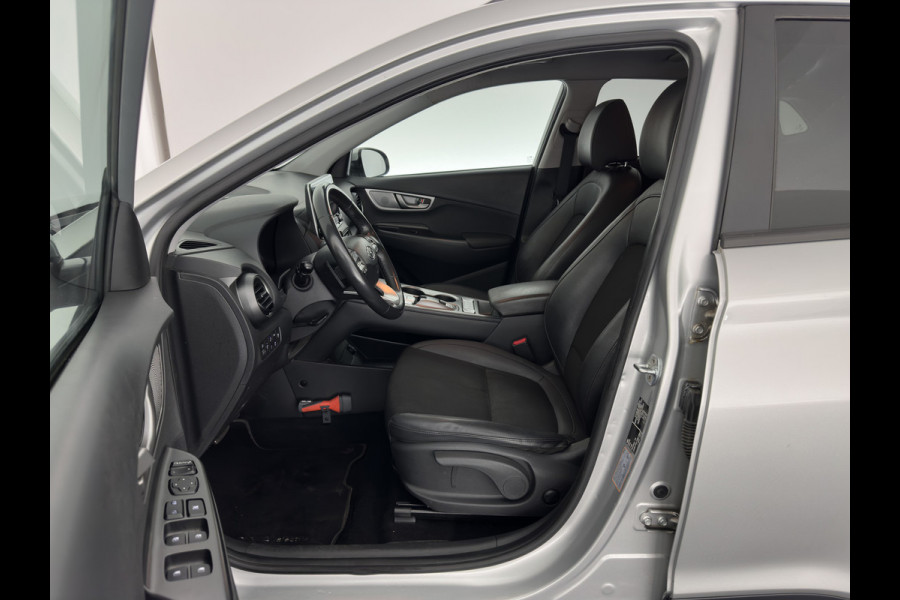 Hyundai Kona EV Fashion 64 kWh (3-Fase) {SOH-100%} (INCL-BTW)  Aut * HEATPUMP | NAVI-FULLMAP | LEATHER-FABRIC | KEYLESS | CAMERA | DAB | ECC | PDC | ADAPTIVE-CRUISE | LANE-ASSIST | HEATED SEATS | PRIVACY-GLASS | HEAD-UP | SHIFT-PADDLES | 17"A
