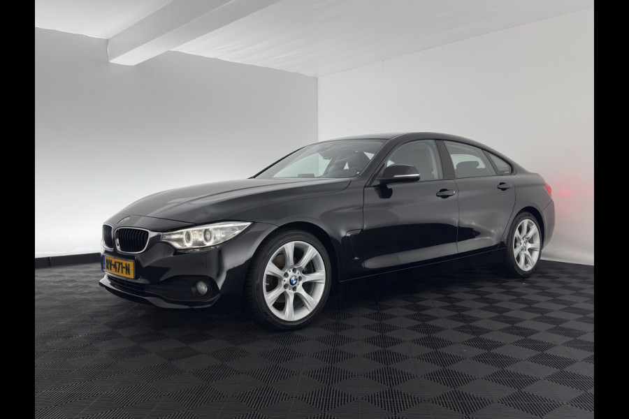 BMW 4 Serie Gran Coupé 420d Centennial High Executive (INCL-BTW) Aut. *NAVI-FULLMAP | FULL-LEATHER | HEATED- COMFORTSEATS | ECC | BI-XENON | KEYLESS | MEMORY-PACK | PDC | 18'' ALU*