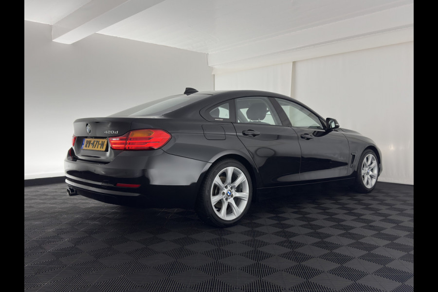 BMW 4 Serie Gran Coupé 420d Centennial High Executive (INCL-BTW) Aut. *NAVI-FULLMAP | FULL-LEATHER | HEATED- COMFORTSEATS | ECC | BI-XENON | KEYLESS | MEMORY-PACK | PDC | 18'' ALU*