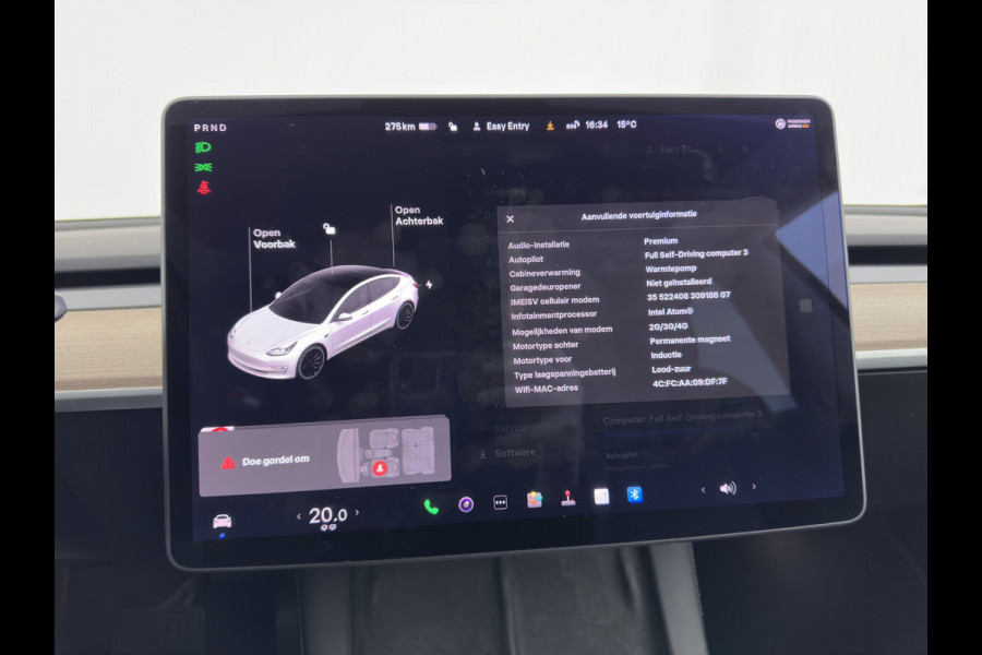 Tesla Model 3 Long Range AWD 75 kWh [3-Fase] {SOH-86%} (INCL-BTW)  Aut. *HEATPUMP | PANO | AUTO-PILOT | LUXURY-LEATHER | KEYLESS | FULL-LED | MEMORY-PACK | SURROUND-VIEW | DAB | CARPLAY | DIGI-COCKPIT | LANE-ASSIST | COMFORT-SEATS | 18"ALU*