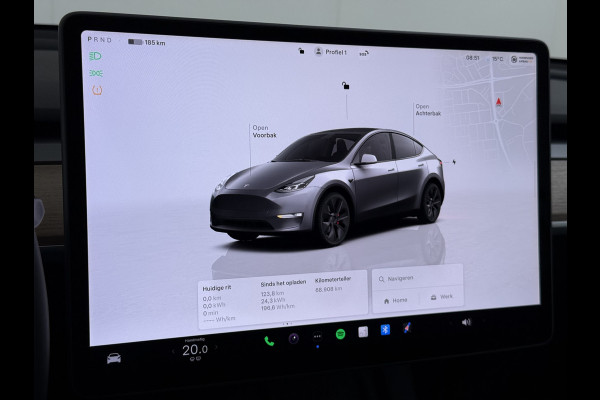 Tesla Model Y Performance 534pk 0-100 3,8 sec. Trekhaak AWD 78,1kWh Warmtepomp FSD-Comp.3 AutoPilot Carbon-Spoiler Elek.Achterklep AMD-Ryzen P Camera Navi LED ACC DAB Voorverwarmen interieur en Keyless via App One-Pedal-Drive Garantie op Accu 03-02-2031 maz. 192.000km max. 250Kw laadvermogen !