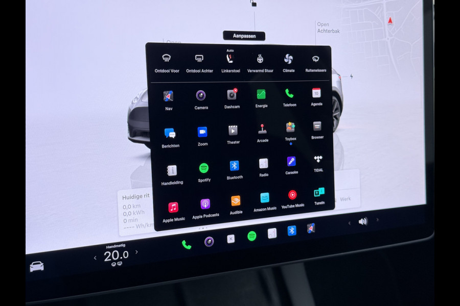 Tesla Model Y Performance 534pk 0-100 3,8 sec. Trekhaak AWD 78,1kWh Warmtepomp FSD-Comp.3 AutoPilot Carbon-Spoiler Elek.Achterklep AMD-Ryzen P Camera Navi LED ACC DAB Voorverwarmen interieur en Keyless via App One-Pedal-Drive Garantie op Accu 03-02-2031 maz. 192.000km max. 250Kw laadvermogen !