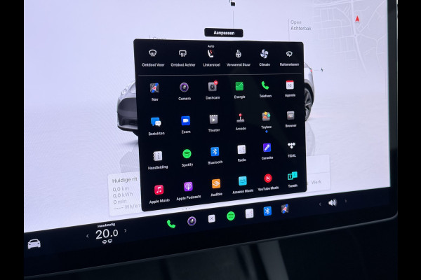 Tesla Model Y Performance 534pk 0-100 3,8 sec. Trekhaak AWD 78,1kWh Warmtepomp FSD-Comp.3 AutoPilot Carbon-Spoiler Elek.Achterklep AMD-Ryzen P Camera Navi LED ACC DAB Voorverwarmen interieur en Keyless via App One-Pedal-Drive Garantie op Accu 03-02-2031 maz. 192.000km max. 250Kw laadvermogen !