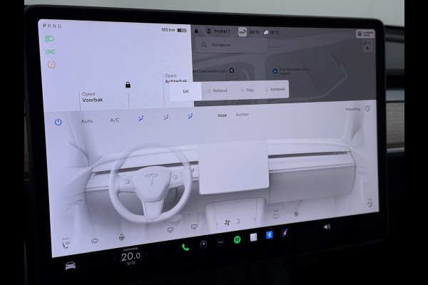 Tesla Model Y Performance 534pk 0-100 3,8 sec. Trekhaak AWD 78,1kWh Warmtepomp FSD-Comp.3 AutoPilot Carbon-Spoiler Elek.Achterklep AMD-Ryzen P Camera Navi LED ACC DAB Voorverwarmen interieur en Keyless via App One-Pedal-Drive Garantie op Accu 03-02-2031 maz. 192.000km max. 250Kw laadvermogen !