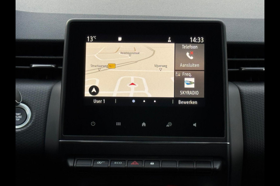 Renault Clio 1.0 TCe Intens, NAVIGATIE, climaat controle, digitaal cockpit, sensoren, 1/2 lederen sportinterieur, luxe uitvoering