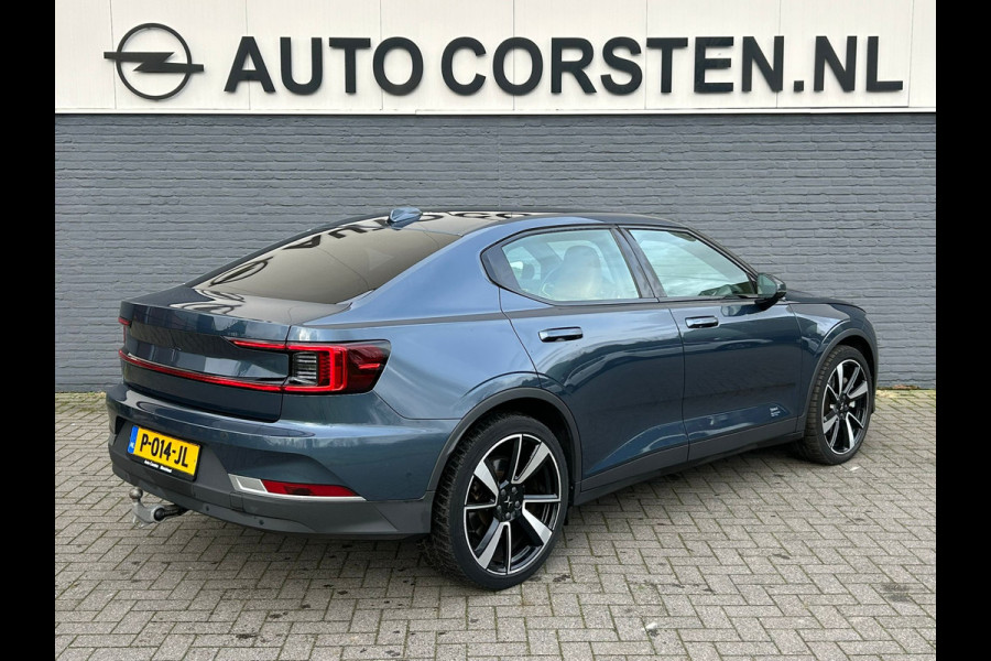 Polestar 2 Long Range 78kWh SOH 92% Leder Panoramadak Adap.Cruise Trekhaak Harman/Kardon®-Audio Memory Apple Carplay Android Auto Navi Ecc Stoel+Stuur+Achterbankverwarming Pdc Elek.Achterklep Lane Assist BLIS Road Sign Info 1e Eigenaar Origineel Nederlandse Auto