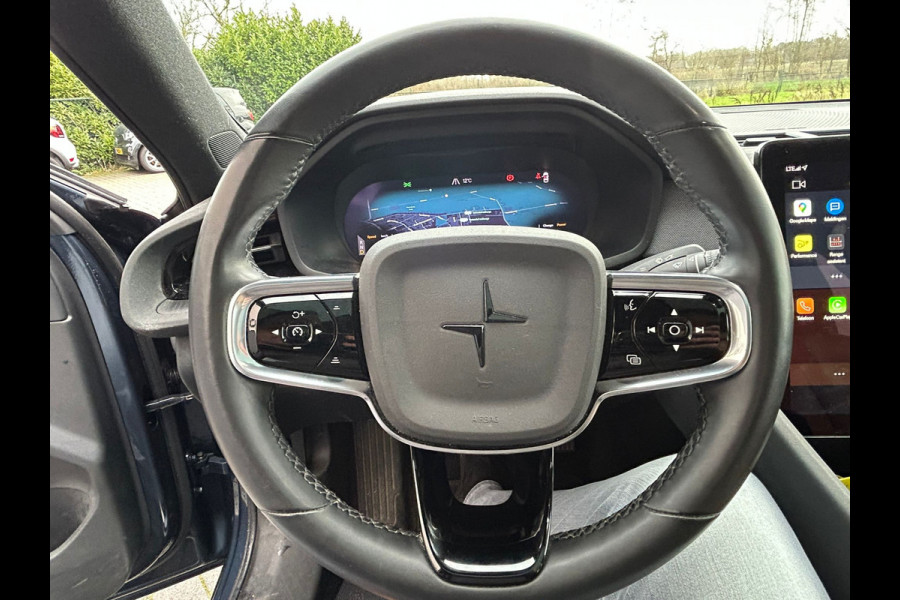 Polestar 2 Long Range 78kWh SOH 92% Leder Panoramadak Adap.Cruise Trekhaak Harman/Kardon®-Audio Memory Apple Carplay Android Auto Navi Ecc Stoel+Stuur+Achterbankverwarming Pdc Elek.Achterklep Lane Assist BLIS Road Sign Info 1e Eigenaar Origineel Nederlandse Auto