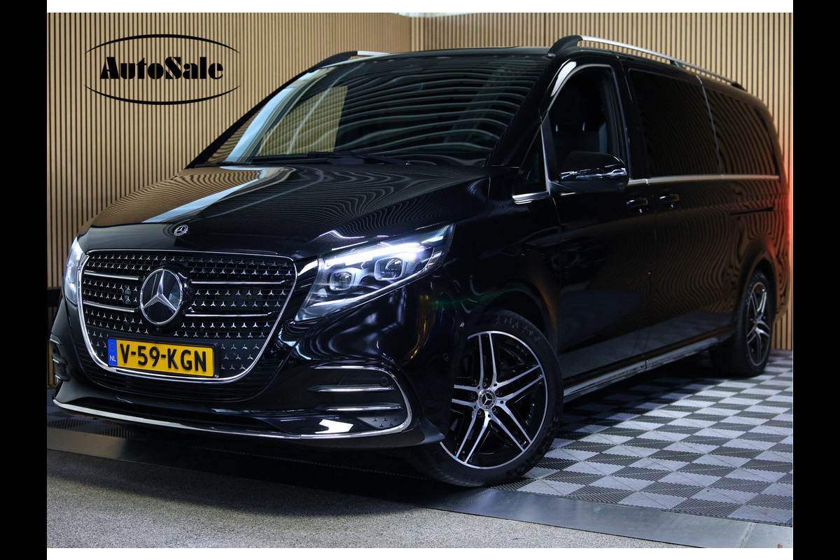 Mercedes-Benz V-Klasse V300d 4Matic XXL LUCHTVERING LEDER CARPLAY STOELVENT. '24 Er wordt ook de bank op de 3e rij bijgeleverd+ tussenschot