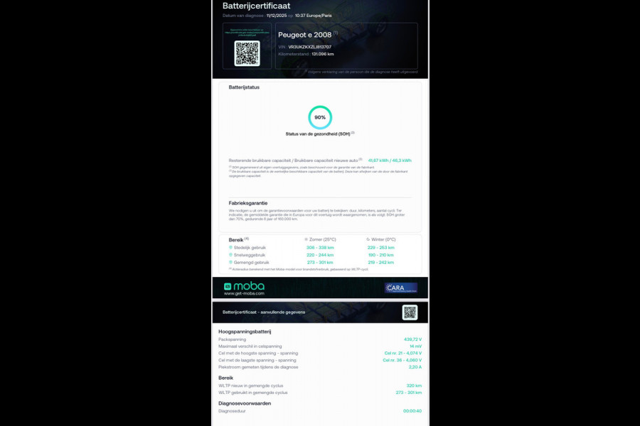 Peugeot e-2008 EV 90% Soh 50 kWh Carplay / NAP / NETJES