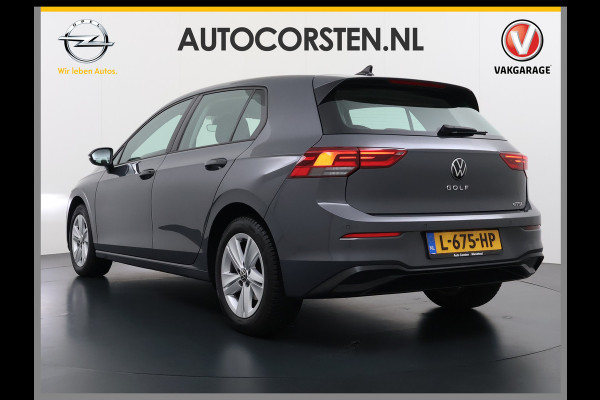 Volkswagen Golf 1.0 eTSI 111PK AUT-7 Nieuw Model Adap.Cruise Virtual Cockpit Apple Carplay Android APP-Connect Navi Ecc Pdc Life Stoel+Stuurverwarming Lmv Mirrorlink DAB Led Isofix Keyless mild hybride Complete Volkswagen Golf mild hybride!