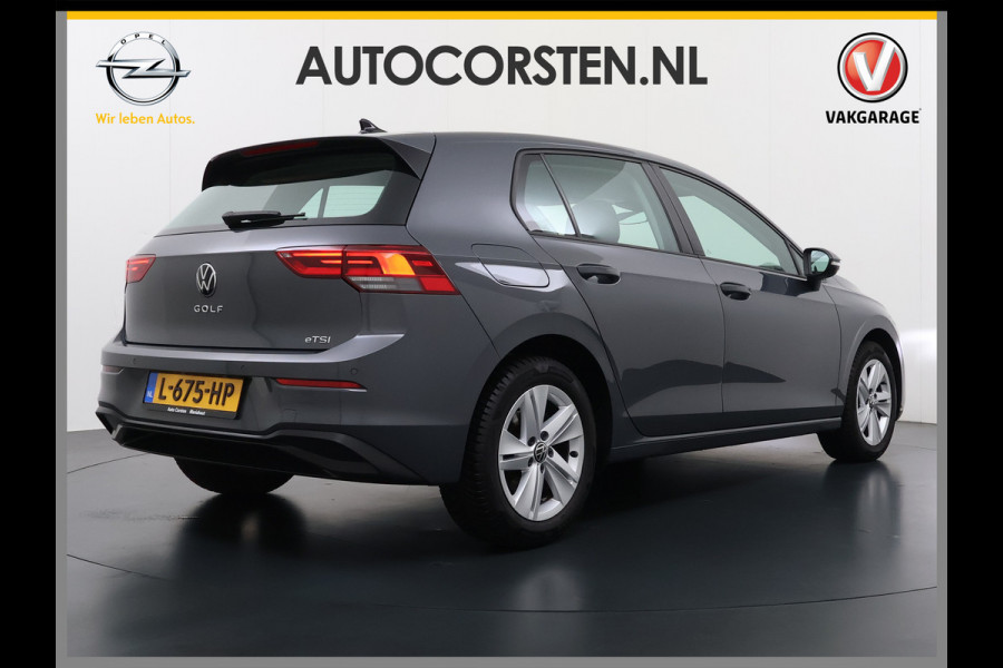 Volkswagen Golf 1.0 eTSI 111PK AUT-7 Nieuw Model Adap.Cruise Virtual Cockpit Apple Carplay Android APP-Connect Navi Ecc Pdc Life Stoel+Stuurverwarming Lmv Mirrorlink DAB Led Isofix Keyless mild hybride Complete Volkswagen Golf mild hybride!