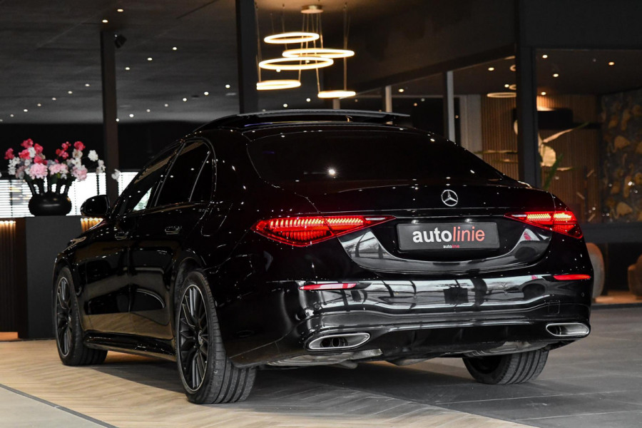 Mercedes-Benz S-Klasse 450 e AMG Line. Massage, 4W sturing, Nappaleder, Koeling, Pano, Softclose, HUD, 360, Burm, Distro+